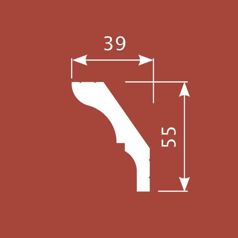 Потолочный карниз Cosca КX029, 39х55