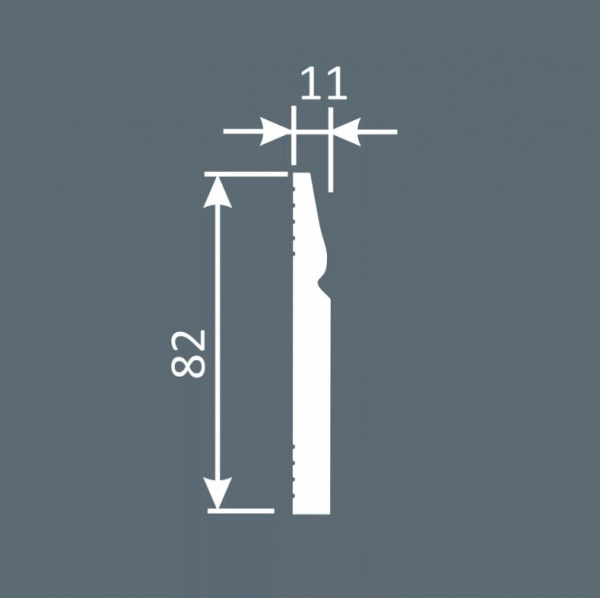 Напольный плинтус Cosca PX 031, 82х11