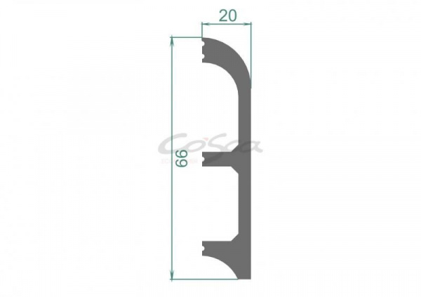 Напольный плинтус Cosca PX14, 99х20