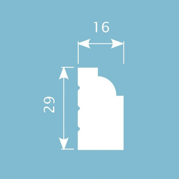 Молдинг для стены Cosca МХ 004, 29х16