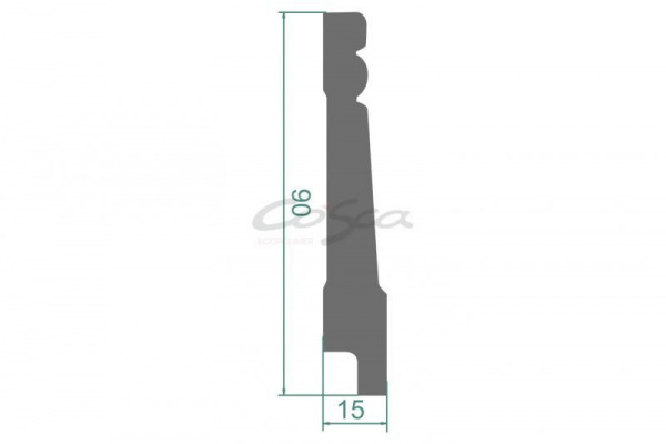 Напольный плинтус Cosca PX16, 90х15