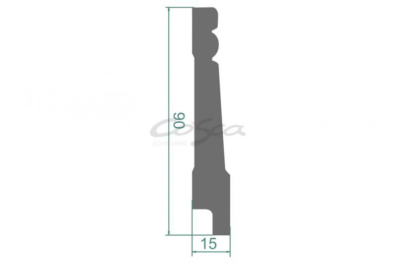 Напольный плинтус Cosca PX16, 90х15