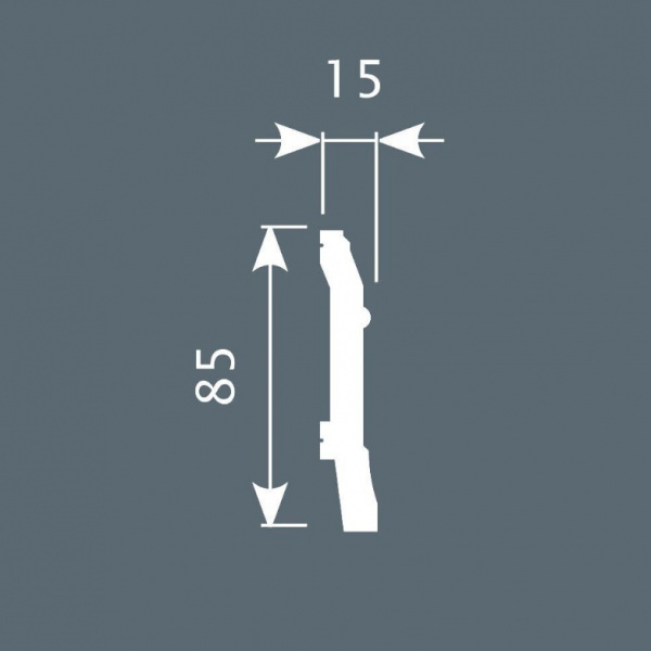 Напольный плинтус Cosca PX 020, 85х15