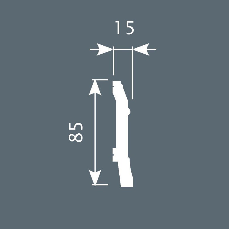 Напольный плинтус Cosca PX 020, 85х15